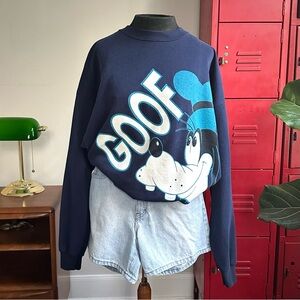 RARE Disney Goofy ‘Goof’ oversized Navy Sweatshirt vintage 90’s one size fits al